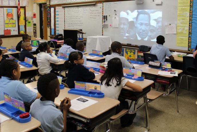 4th Graders learning about MLK