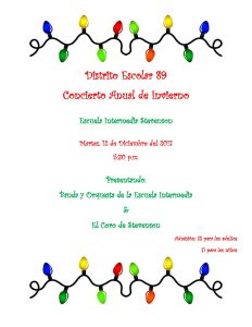 Winter Concert Flyer in Spanish