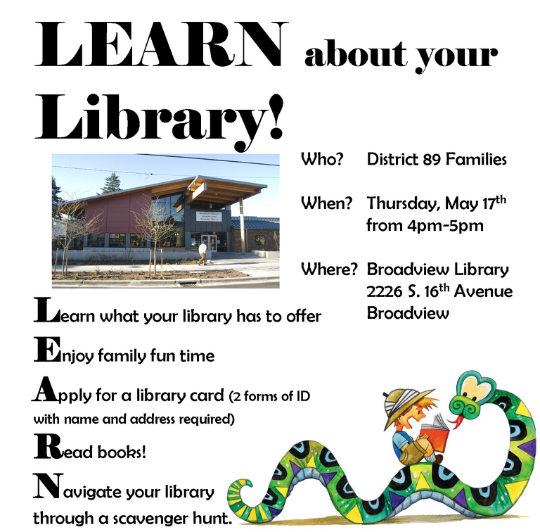 District 89 Broadview Library Night