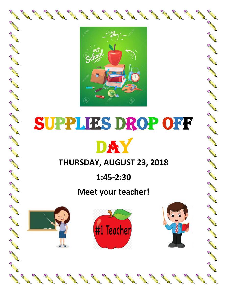 Supplies Drop off Day 2018