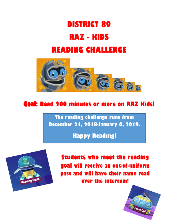 RAZ Kids Reading Challenge Final