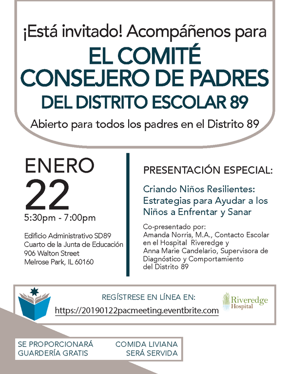 PAC Meeting Invite Spanish