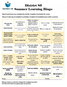 Summer Reading Bingo 2019