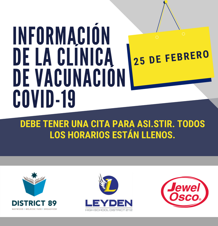 Vaccination clinic info in Spanish