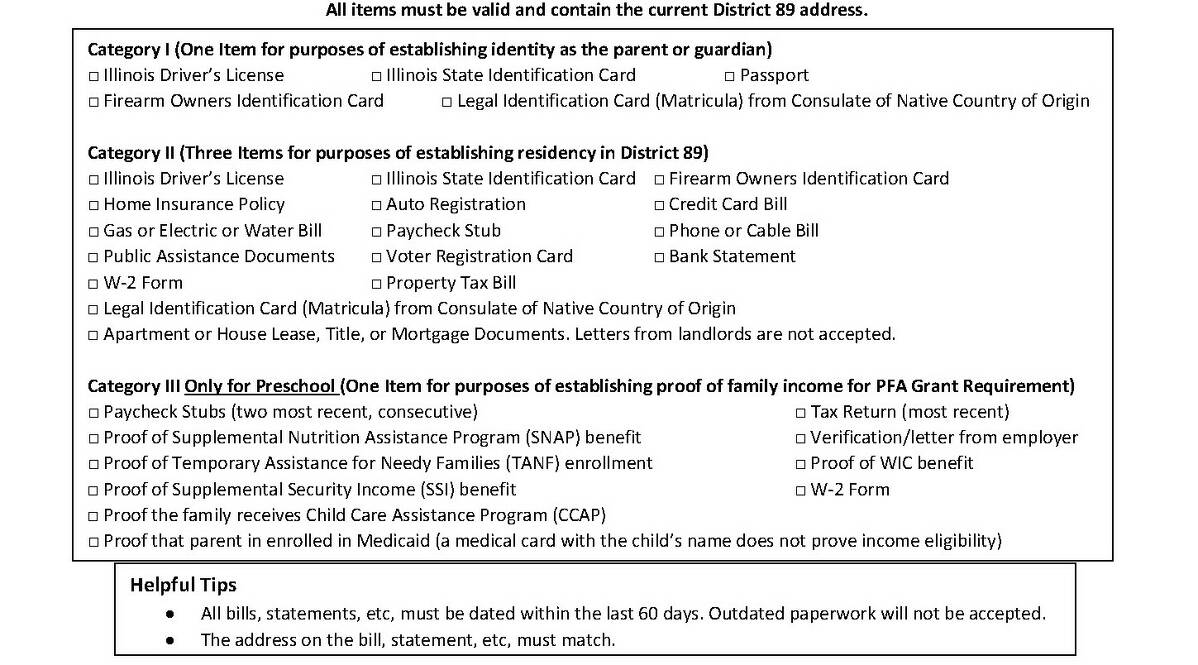 Residency form