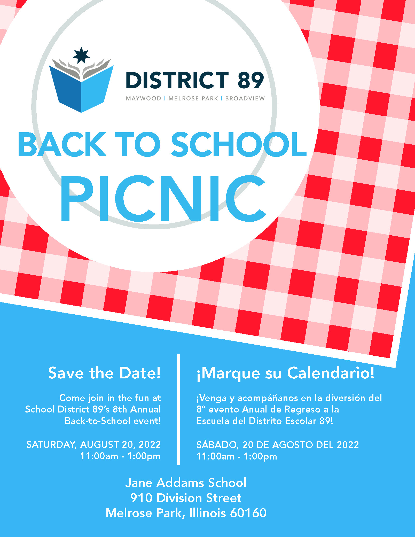 flyer for back to school picnic