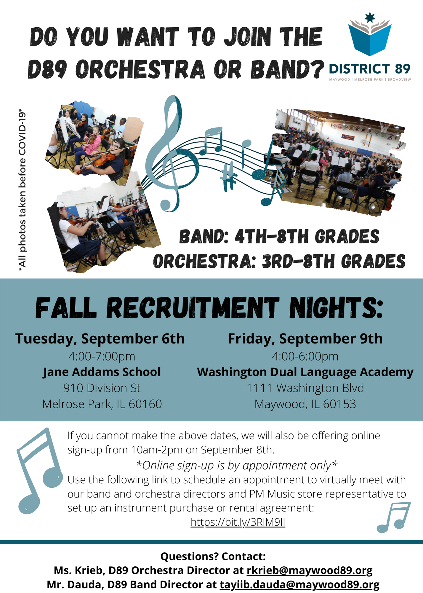 Band and Orchestra Recruitment Flyer