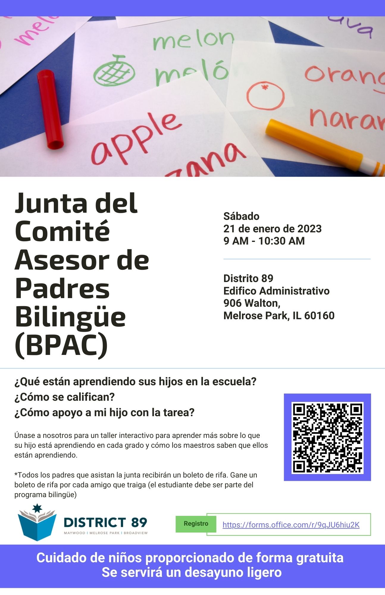 BPAC flyer in Spanish