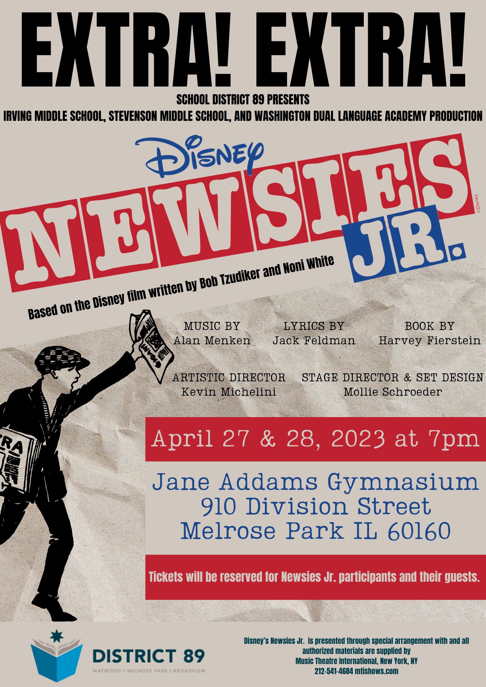 Newsies flyer