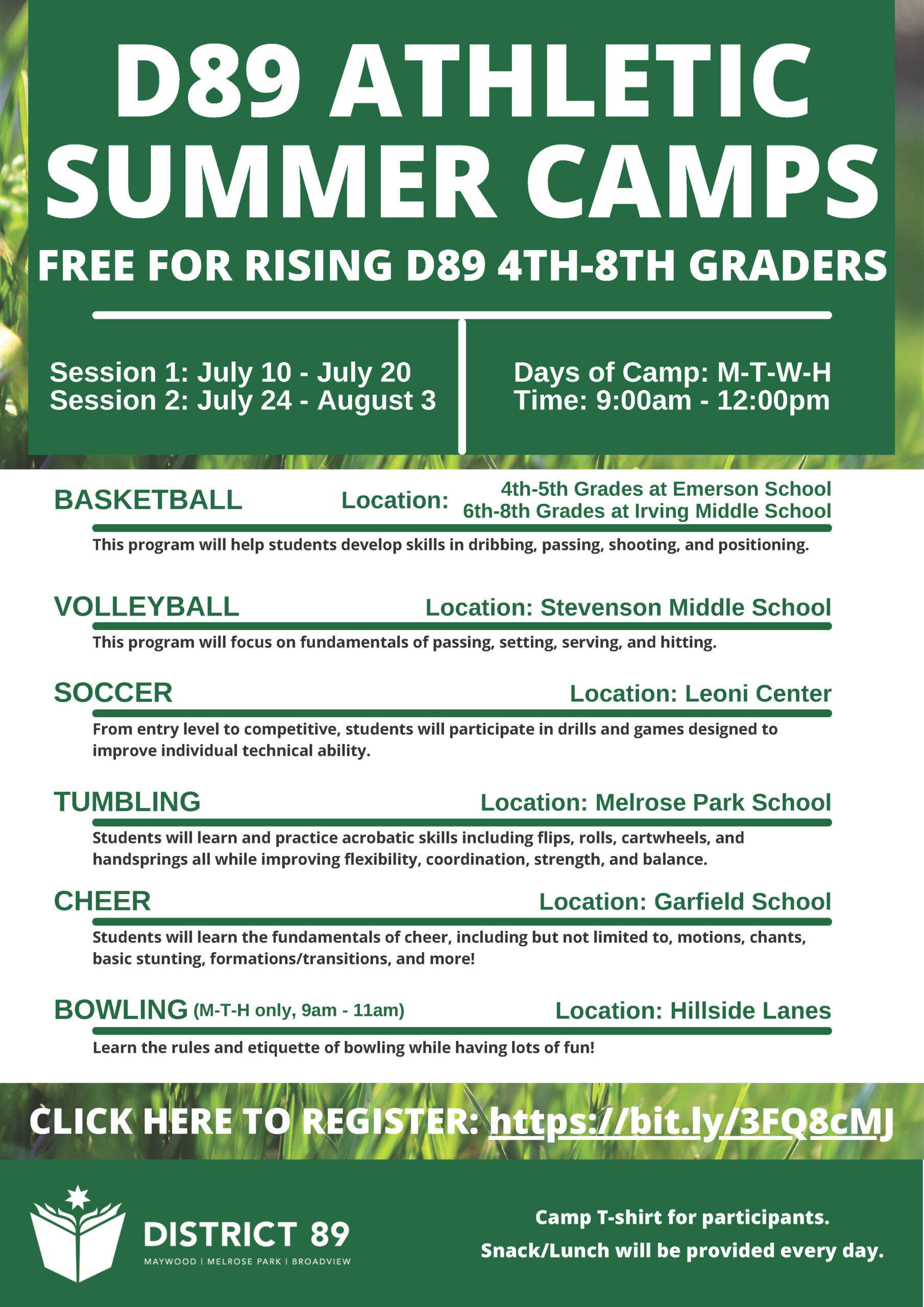 Summer Athletics Flyer